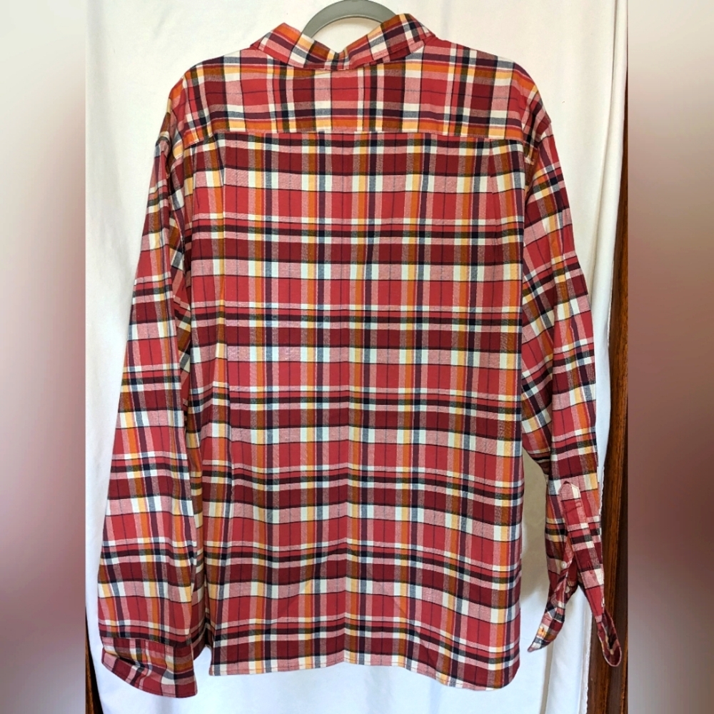 FALLS CREEK Colorful Men's Button down Plaid Shirt‎ Cotton Blend Casual XXXL - Picture 3 of 7